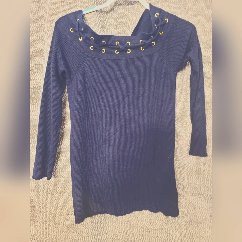 Michael Kors off the shoulder dress shirt